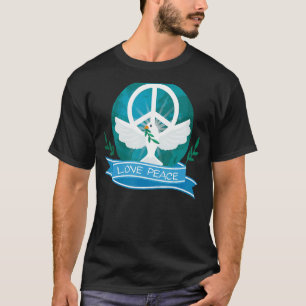Camiseta Pigeon Amor Paz Presente Amor Em Vez De Discurso