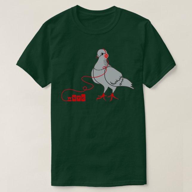 Camiseta Pigeon em WNYC Pigeon em WNYC Pigeon em W 2 (Frente do Design)