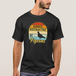 Camiseta Pigeon facilmente distraído Pet Traseiro
