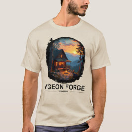 Camiseta Pigeon Forge, Cabina do Tennessee nas montanhas