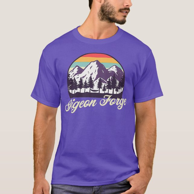 Camiseta Pigeon Forge Gatlinburg Tennessee Retro Mountain (Frente)