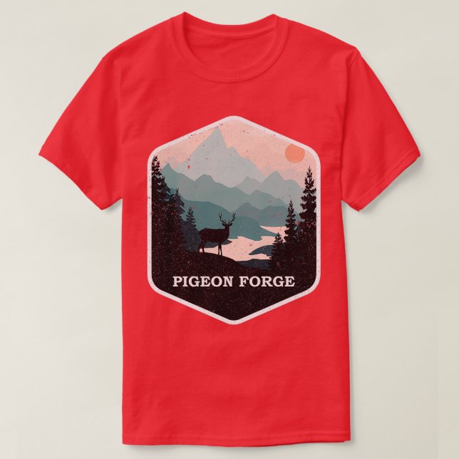 Camiseta Pigeon Forge Souvenir Excelente Montanhas Tennes (Frente do Design)