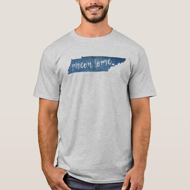 Camiseta Pigeon Forge Tennessee Textura da Madeira (Frente)