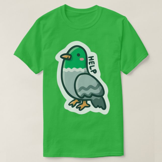 Camiseta Pigeon Help (Frente do Design)