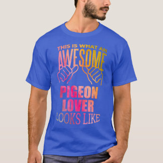Camiseta Pigeon Lover Design Funny Gift Design em Watercolo