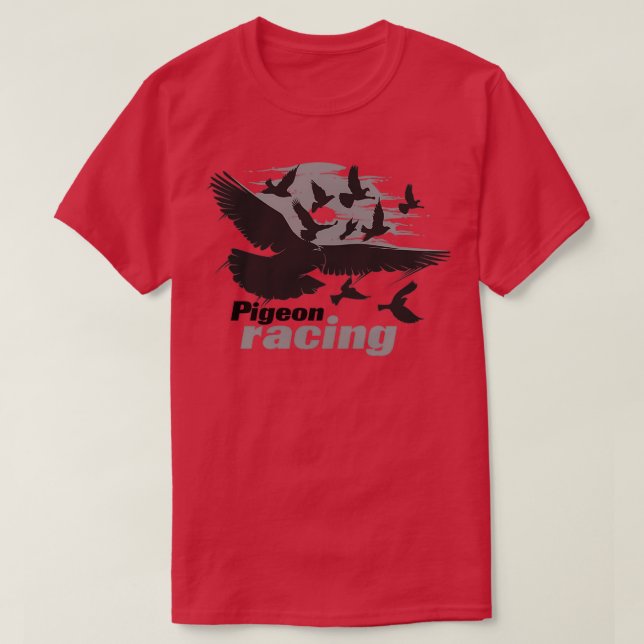 Camiseta Pigeon Racing Art Bird Racersx27 Design Gift (Frente do Design)
