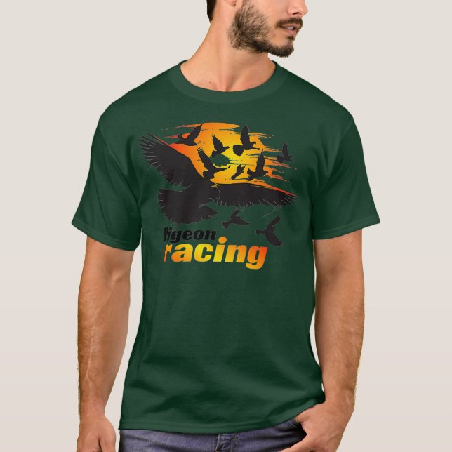 Camiseta Pigeon Racing Classic Bird Racers Gift Premium (Frente)
