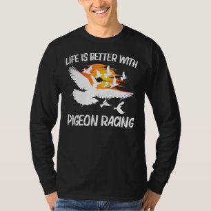 Camiseta Pigeon Racing For Men Women Homens Homens Homens H