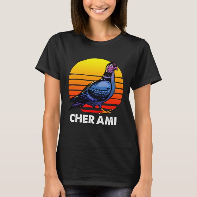Camiseta Pigeon Retro Cher Ami - A Dove Da Paz (Frente)