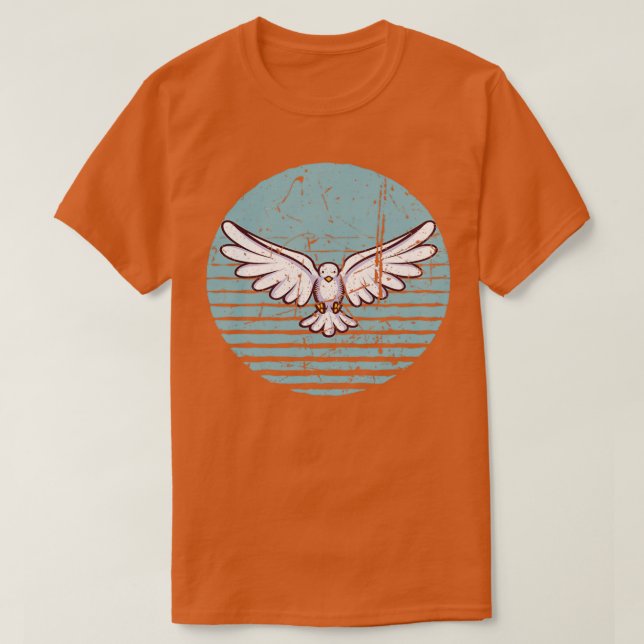 Camiseta Pigeon Retro Gift 3 (Frente do Design)