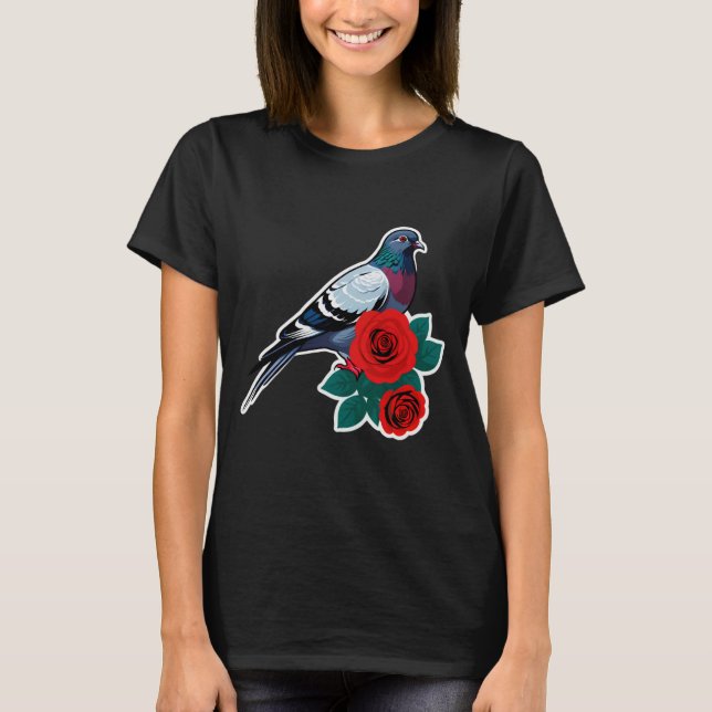 Camiseta Pigeon & Roses Harmony (Frente)