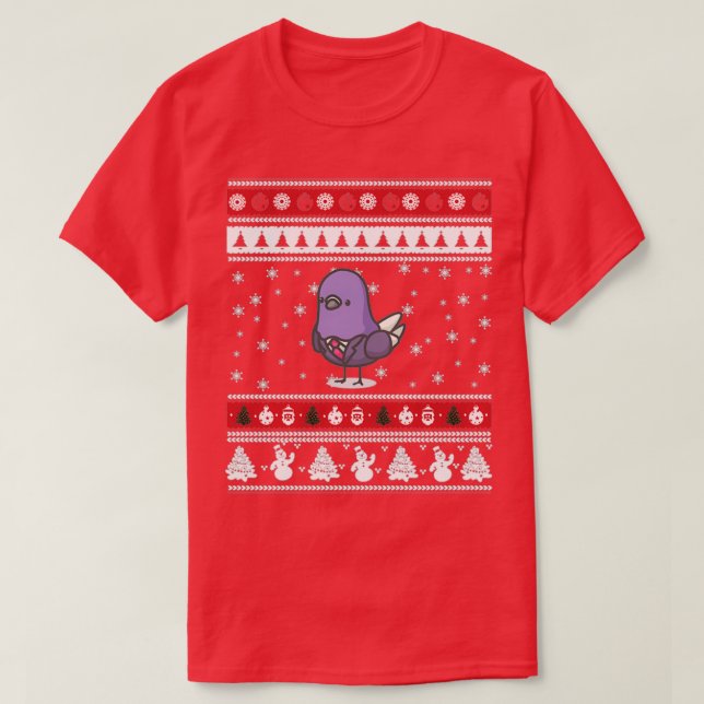 Camiseta Pigeon Ugly Christmas 1 (Frente do Design)