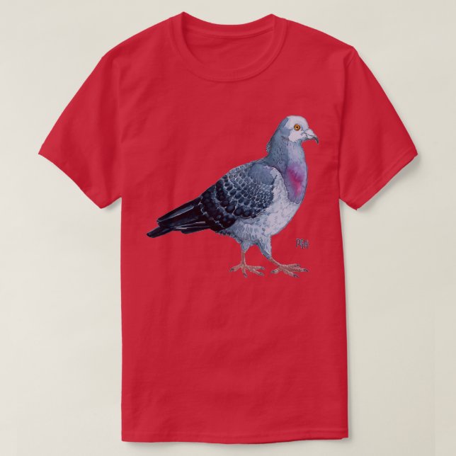 Camiseta Pigeon Watercolor (Frente do Design)