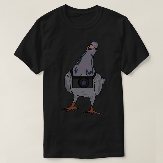 Camiseta PigeonampX27S sempre assistindo 1 (Frente do Design)