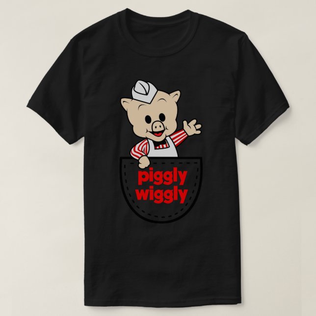 Camiseta Piggly Wiggly No Bolso (Frente do Design)