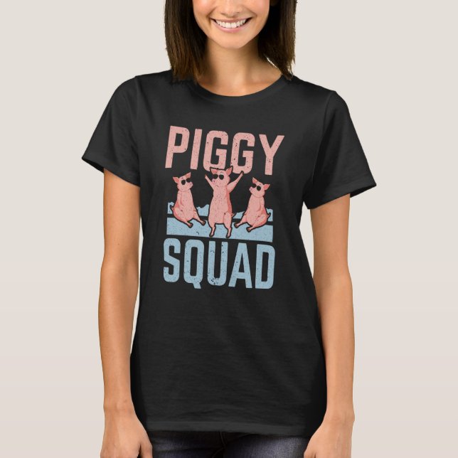 Camiseta Piggy Squad Farm Animal Pig Farmer Pig   1 (Frente)