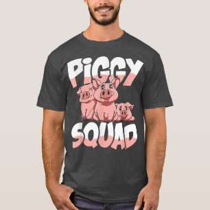 Camiseta Piggy Squad para um amante de porco e fazendeiro