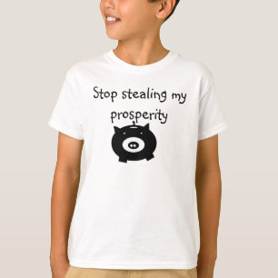 Camiseta piggybank, parada que rouba minha prosperidade