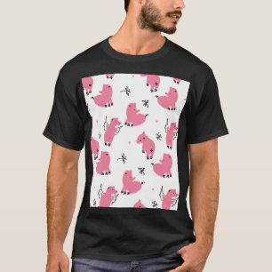 Camiseta Piglet Fantasy: Design Whimsical Seamless.