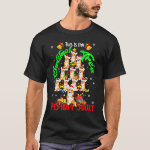 Camiseta Pijama Árvore de Natal Árvore de Natal Papai Noel 