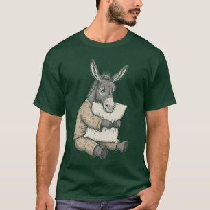 Camiseta Pijama de burro sonolento engraçado para mulheres