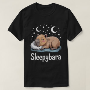 Camiseta Pijama de dormir Capivara – Sleepybara engraçado