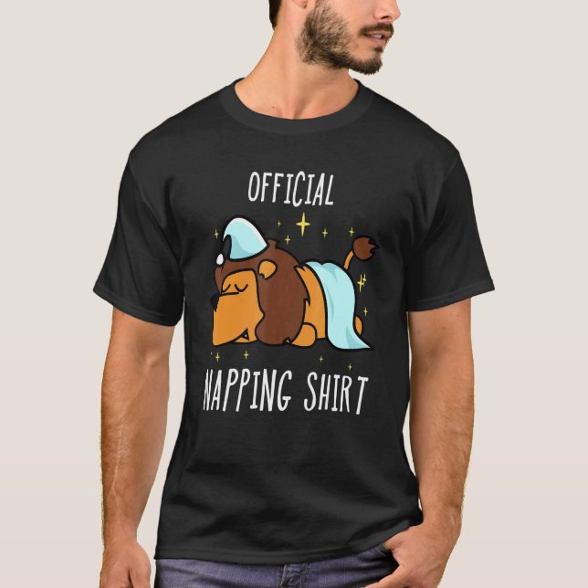 Camiseta Pijama de Leão Dormindo (Frente)