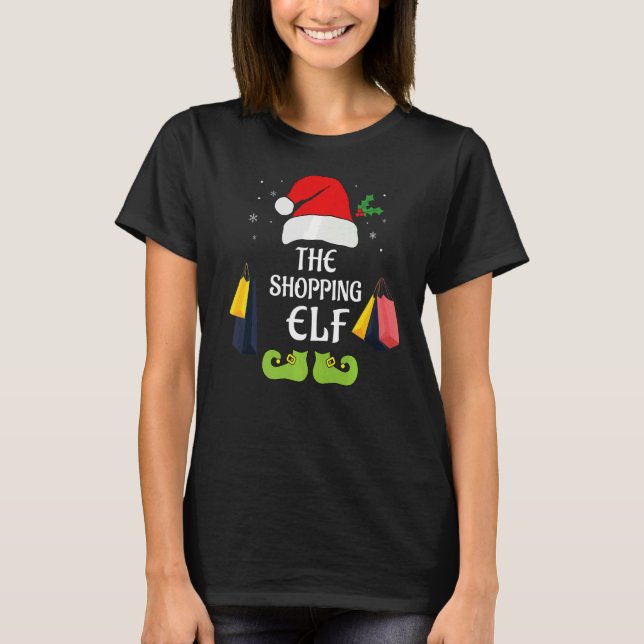 Camiseta Pijama de Natal Comprando Compro de Natal Elf Xmas (Frente)
