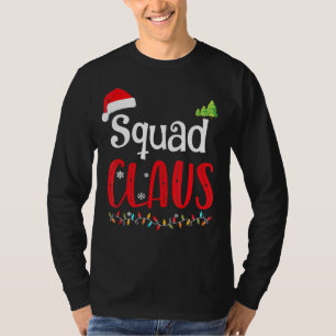 Camiseta Pijama de Natal da Família de Claus do Quadrado