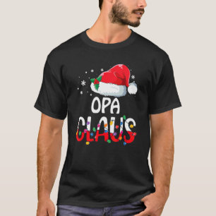 Camiseta Pijama de Natal da Família Opa Claus Combinando Xm