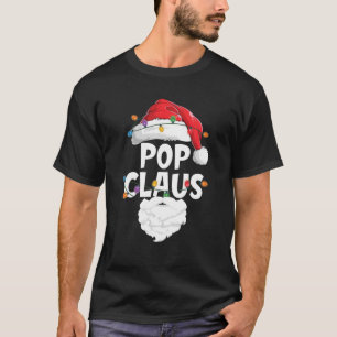 Camiseta Pijama de Natal da Família Santa Hat, Pop engraçad