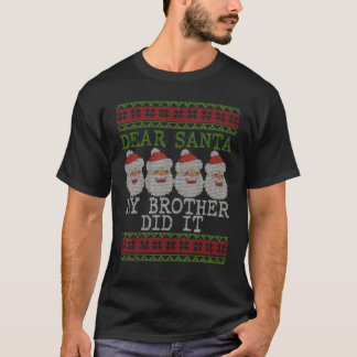 Camiseta Pijama de Natal Engraçado Caros Papais noeis Que M