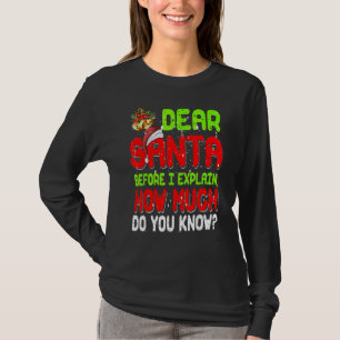 Camiseta Pijama de Natal Papai Noel Prezado Papai Noel Poss