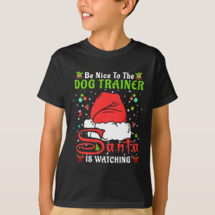 Camiseta Pijama de Natal Santa Seja Legal Com o Treinador d