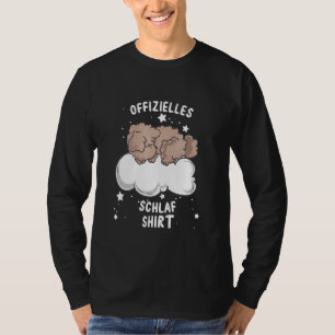 Camiseta Pijama de Poodle de Brinquedo adormecido