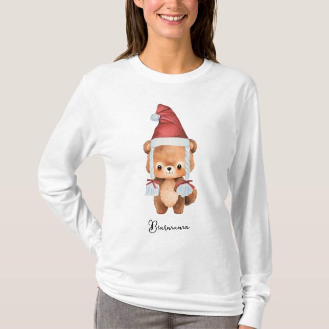 Camiseta Pijama de Urso Justo de Natal (Frente)