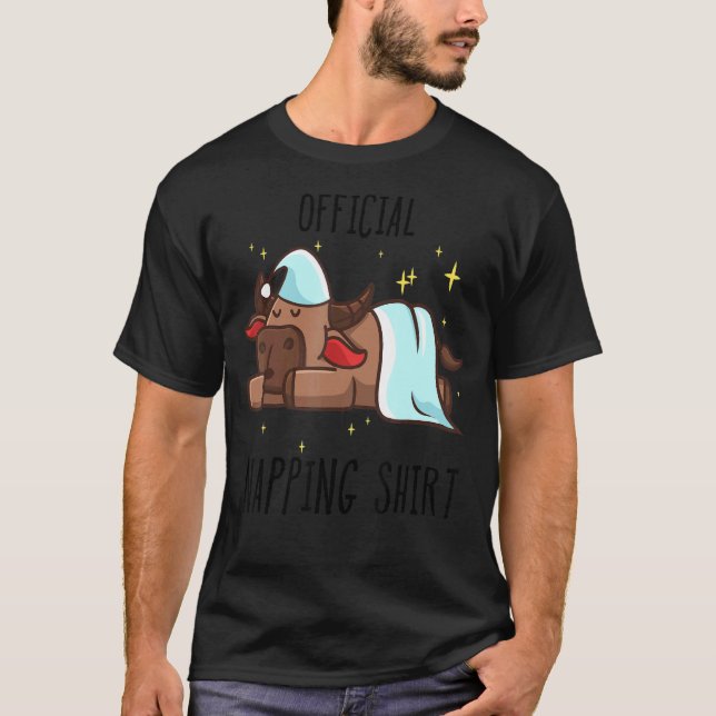 Camiseta Pijama de Vaca Dormindo (Frente)