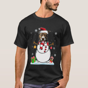Camiseta Pijama engraçado de Natal Pitbull Cachorro Papai N