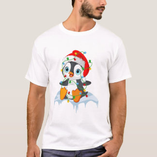 Camiseta Pijama Feio de Pinguim de Natal