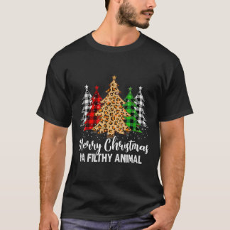 Camiseta Pijamas Alegre Animal Imundo Já Árvore Xadrez