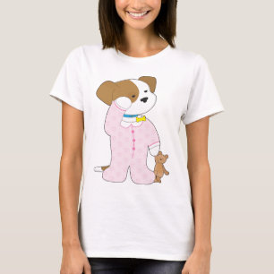 Camiseta Pijamas bonitos do filhote de cachorro