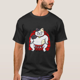 Camiseta Pijamas de gato fofo de ringue de sumô