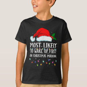 Camiseta Pijamas de Natal combinando Mais Prováveis de Acor
