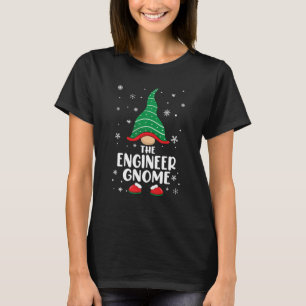 Camiseta Pijamas de Natal da Família Gnome do engenheiro