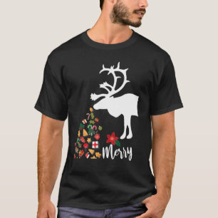 Camiseta Pijamas De Natal De Reindeer Para A Correspondênc