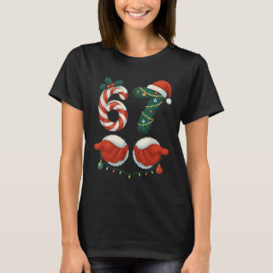 Camiseta Pijamas de Natal engraçados 67 Meme Papai Noel Mão