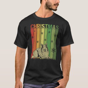 Camiseta Pijamas de Natal que Correspondem ao Cachorro Coll