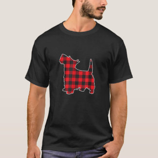 Camiseta Pijamas Escoceses de Plaid para a Família Cachorro