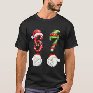 Camiseta Pijamas Natalinos Engraçados 67 Seis Sete Meme 6 7