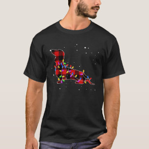 Camiseta Pijamas Vermelho Xadrez Búfalo Dachshund Presente